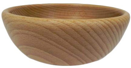 Wooden World Cuenco decorativo de madera para frutas y nueces – Cuenco de madera de haya natural estilo rústico para aperitivos – 12 cm