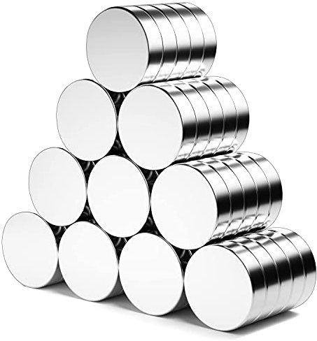 50 Pack 8 mm x 3 mm Fridge Magnets for Crafts, Whiteboard Magnet, Small Magnet, Magnetic Flat, Tiny Round Magnets for Fridge, Crafts, Kitchen, Cabinet, DIY, Tools, Photo and Kitchen Cabinet