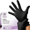 R MOVE 200 gants en nitrile jetables noirs taille M, non poudrés, sans latex, hypoallergéniques, pour esthéticiennes, tatoueurs, usage médical et manipulation des aliments (Taille M)