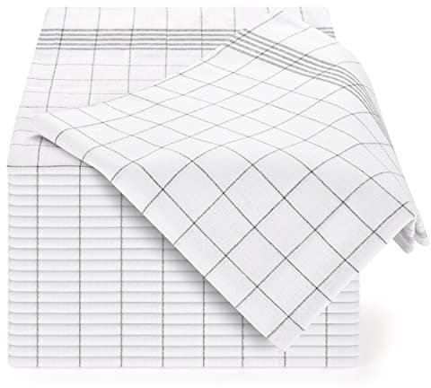 Blumtal Premium Geschirrtücher 10er Set 50x70cm - Küchentücher Baumwolle - Oeko-TEX zertifizierte Küchenhandtücher - Trockentücher Küche - Geschirrtuch schwarz - waschbar bis 95°C - Geschirrhandtuch