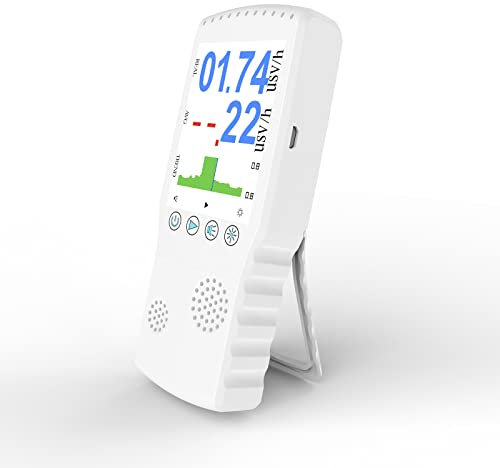 HYQNG Detector de radiación Nuclear portátil Contador Geiger, Detector de radiación de Rayos X Beta Gamma, Instrumento de Alarma de dosis Personal (0,1uSV/h-10mSV/h)