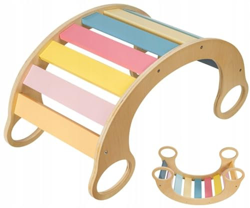 COIL Balançoire d'escalade Montessori Arche d'escalade à bascule Arche en bois