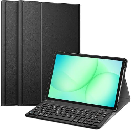 FINTIE Clavier pour Samsung Galaxy Tab A11 Plus (A11+) 11 Pouces 2025 et Galaxy Tab A9 Plus (A9+) 11” 2023, Clavier AZERTY Bluetooth sans Fil, Housse Rigide Multiposition, Noir