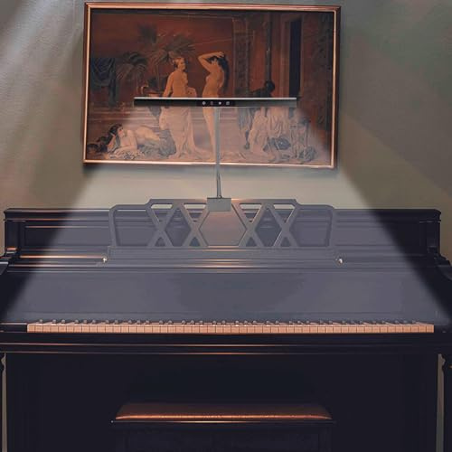 CIVHOM Piano Lamp with 3 Color Modes, Adjustable Height & Direction - Desk Light with Auto-Off Timer - Wide Illumination Music Stand Light