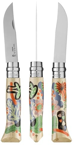 OPINEL No. 08 Limited Edition NATURE Series Folding Knife, Artist Designed Handles, Serialized Blade, Gift Boxed, Made in France (Honoré)