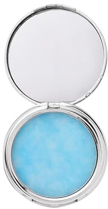 Maquillaje En Polvo Fijador, Oil Control Face Pressed Powder, Polvos Faciales Oil Control, Polvo mate impermeable para el rostro, Ligero, Larga duración, Control de aceites (azul claro, #02)