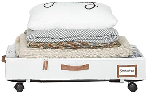 Contenitore sotto il letto con ruote, cassetti con coperchio trasparente, contenitore sotto il letto, organizer portatile per cassetti per scarpe e vestiti, ideale per dormitorio e camera da letto