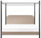 Himmelbett Metall Bouclé beige taupe mit Lattenrost 180x200 cm modern Dannemois