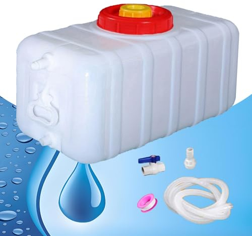 Tung HDPE-vattentank BPA-fri - Mångsidig vattenbehållare med läckagesäker lagring och falltålig struktur för husbilar, camping & nödsituationer(Size:200L)