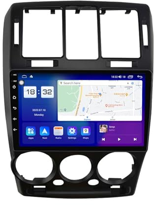 HYMLMY Android 14 Navigazione per auto Ricevitore audio da incasso per auto per Hyundai Getz 2002-2011 Doppio DIN 9 pollici Touch Screen Autoradio con navigatore satellitare Bluetooth Vivavoce RDS SWC