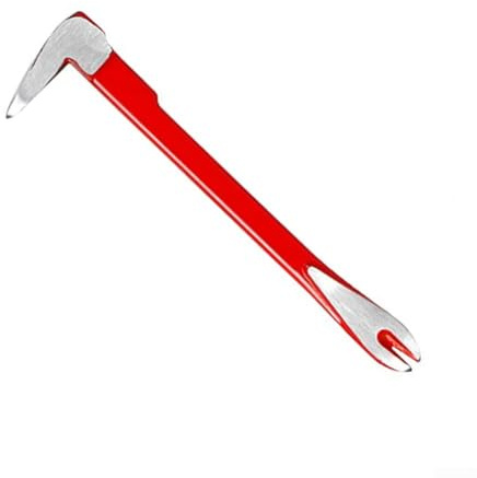 Barra de palanca resistente para quitar clavos con extremos de tierra y ranuras de doble garra para ayudar a quitar las uñas de forma segura y eficiente (200 mm)