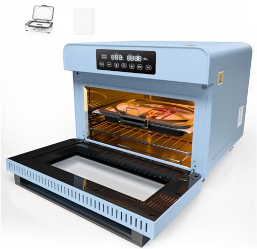 PYD Life Forno a sublimazione V20 20 L 220 V 1300 W azzurro multifunzione forno a convezione per sublimazione tazze tumbler spazi vuoti stampa (V20 + kit vassoio A4)