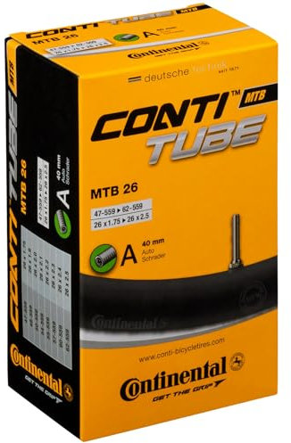 Continental Schrader Ventil MTB 26, 26 x 1,75 / 2,50 Zoll 47 / 62-559 AV, 40 mm, Ventildurchmesser: 8,5 mm, Schwarz