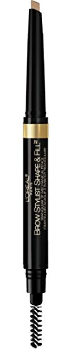 L'Oreal Paris Brow Stylist Shape & Fill Mechanical Eye Brow Makeup Pencil, Blonde, 0.008 oz.