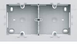 Hager – Aufputzdose, doppelt, 4 Module, Titan Hager Galley WXA682T – WXA682T