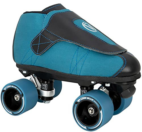 VNLA Junior Code Blue Jam Skate for Men and Women - Indoor Unisex Roller Skate (Men 8 / Women 9)