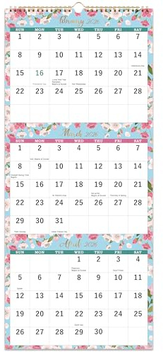 2027 Calendar - 3 Month Wall Calendar 2027 Display (Folded in a Month)