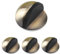 4pcs Self Adhesive Door Stoppers,Mounted Half Moon Door Stop,Polished Oval Door Stoppers for Floor with Glue Wall Protector,Stainless Steel Door Stops Indoors for Home & Office Use（Silver & Bronze）