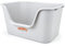 ARGOPET Large High Sided Cat Litter Tray Grey Box 64 x 45 x 33 cm Extra LargeDeep Cat Litter Box Cat Toilet for Multi Cat Household