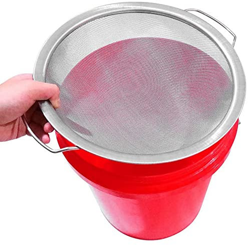 Fayrimi Paint Strainer Mesh Stainless Steel Paint Emulsion Honey Funnel Filter Cover Filter Tool Product 60-Mesh 11.4Inch Width