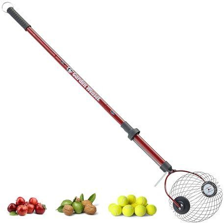 GARDEN WEASEL Large Nut Gatherer Roller – Nut Collector Tool for Walnuts, Tennis Balls and More – Yard Picker Upper with Durable Cage and Ergonomic Handle - Newest Model