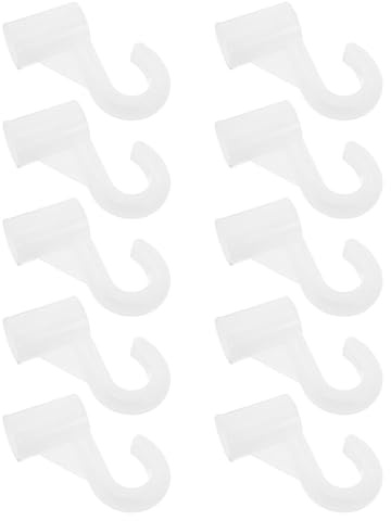 DEARMAMY 10 Ganci per Asta Armadio in Plastica Rinforzata Ganci per Pali Diametro Interno 20 MM Supporto Stabile per Appendiabiti Pesanti per Camera da Letto Lavanderia e Guardaroba