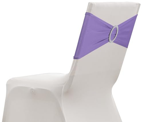 sourcing map Paquete de 20 bandas elásticas para silla, banda elástica para silla con hebilla deslizante, lazos elásticos universales para bodas, fiestas, ceremonias, eventos, decoración de eventos