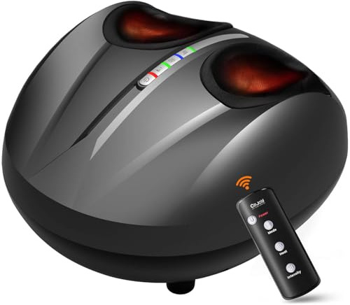 ALLJOY Masajeador de pies con calor, Masajeador de pies Eléctrico Shiatsu con Función de Amasado, Rodillo y Compresión de Aire, para Fascitis Plantar y Alivio del Dolor, Regalo para Mujeres y Hombres