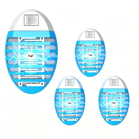 LOFFU Lampada Antizanzare Elettrica,Antizanzare da Presa,Confezione da 2 Dissuasori Elettrici per Insetti con Luce UV Zanzariera Elettrica con Luce,per Casa Giardino Interno Esterno Cucina Soggiorno