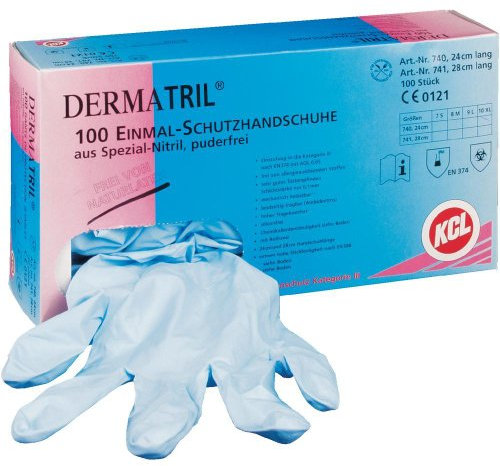 KCL Gants à Usage Unique Taille: 9, L Dermatril 740 100 pc(s)