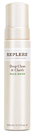 Replere Deep Clean & Clarify – Luxury Gentle Exfoliating Face Wash with Coffea Arabica, Green Tea & Vitamins A & E – Hydrating Foaming Cleanser for Women, Smooths & Brightens Skin – 3.3 fl oz