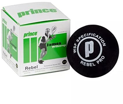 Prince Rebel Squashbälle mit Doppelpunkten, Gelb, 1 Dutzend