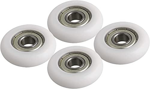 10mm Schachtloch Weiß Engineering Kunststoff Kugellager Führungsrolle Rolle Tragfähigkeit 83kg 4er Pack