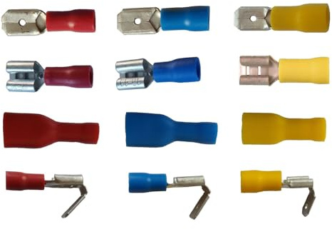 netproshop Flachstecker - Flachsteckhülse - Flachsteck Verteiler, Querschnitt:rot 1.5mm²/2.8 mm - 10 St., Ausführung:Flachsteckhülse vollisoliert