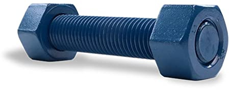 Lamons ROD.BLUE.5/8-11x6 Inx1.2HH 5/8 - 11 Thread Size, 6 Long, B7 Blue PTFE Coated Threaded Rods, with HH Nuts (5 rods, 10 Nuts)