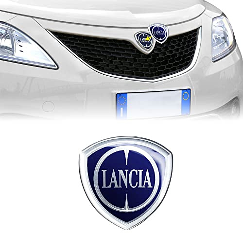 Lancia 21262 Adesivo 3D Logo Ufficiale per Ypsilon, Anteriore, 58 x 60 mm