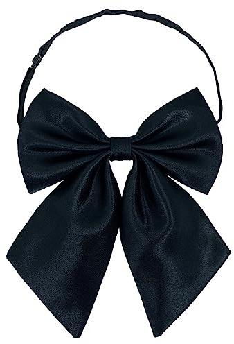 AUSUAYA Papillon da donna per ragazza, cravatta da donna Lolita & Cosplay, cravatta da ufficio per scuola o ufficio divisa DE-W-B1, Nero , Taglia unica