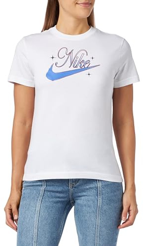 NIKE DX1717-100 G NSW Tee BF Script T-Shirt Unisex Bambino Bianco Taglia M