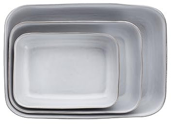 Nosse with Fortessa Svelte Backformen-Set aus Steingut, 3-teilig, Stein