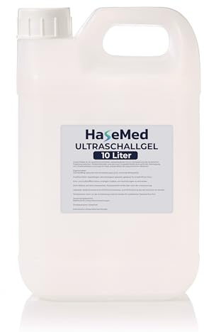 HaseMed Ultraljudsgel 10 L, 2 stycken – pH-neutral, hudvänlig och biokompatibel gel för optimal ultraljudsöverföring. Perfekt för ultraljudsundersökningar i praktiken och vardagen