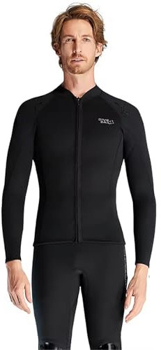 LEIDIMUS Men,XL,1,5MM Neoprenjacke Herren Damen, Ultra Dehnbar & Warm Neopren Tauchjacke Langarm für Schnorcheln, Surfen, Kajakfahren, Kanufahren