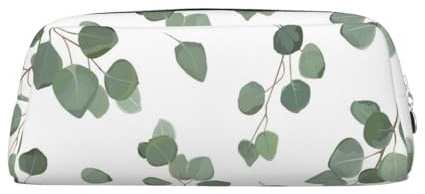 YOFIEN Estuche para lápices de eucalipto con diseño de dólar de Plata Verde para niñas, Organizador de bolígrafos con Cremallera
