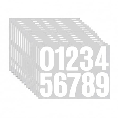 150 PCS Bin Numbers for Wheelie Bins, 4 Inch Self Adhesive Number Stickers 0-9, Large 4-Inch Number Stickers For Mailbox, Door, Address, Home, Garden, Outdoor Use