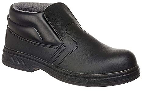 Portwest Steelite Slip On Safety Boot S2, Size: 44, Colour: Black, FW83BKR44