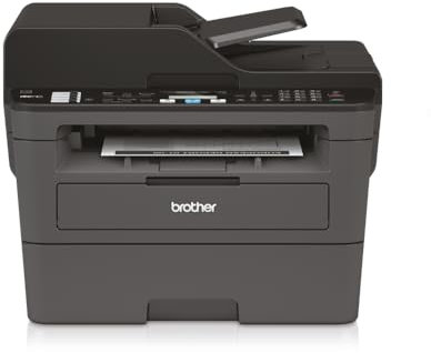 Brother MFC-L2710DN , Monochrom, Kompaktes 4-in-1 S/W-Multifunktionsgerät (30 Seiten/Min., Drucken, scannen, kopieren, faxen, A4, echte 1.200x1.200 dpi, USB 2.0, Duplexdruck, LAN), dunkelgrau/schwarz
