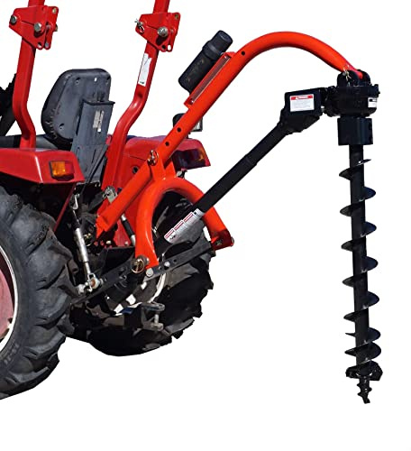 Tool Tuff Pole-Star 650 3-Pt Tractor 3-Point Post Hole Digger W/ 6, 9 & 12 Augers