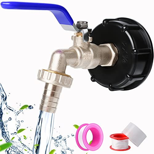 IBC Container ZUBEHÖR 3/4 Zoll Brass IBC Tank Zubehör - IBC Tank Adapter Valve For S60x6 Wassertank Ibc Adapter Gartenschlauch Wasserhahn Wassertank Schlauchanschluss Ersatz Für Ibc regenwassertanks