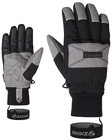 Ziener Herren Gendo Ski-Handschuhe/Wintersport | atmungsaktiv, wasserdicht, trendig, Black, 10,5