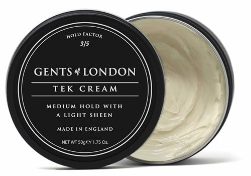 Gents of London Tek Hair Wax, Medium Hold Styling Cream 75g