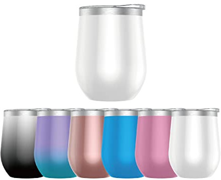 Mi Ko Mi Ka Taza Termo Café y Te para Llevar 360ml - Taza Térmica de Acero Inoxidable con Tapa (Blanco)